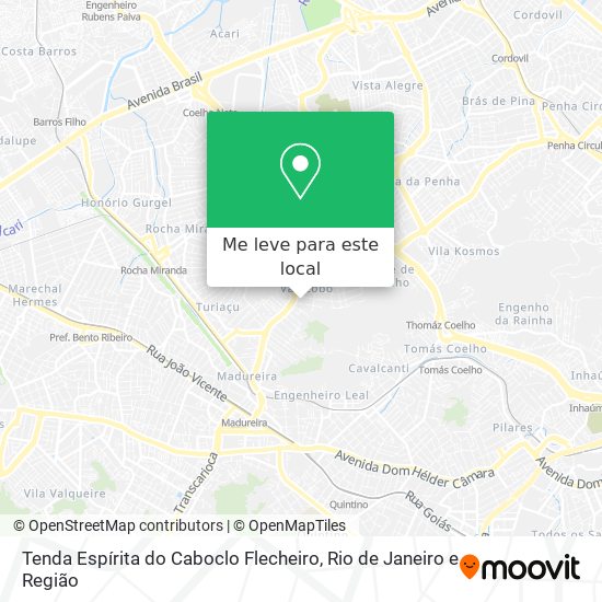 Tenda Espírita do Caboclo Flecheiro mapa