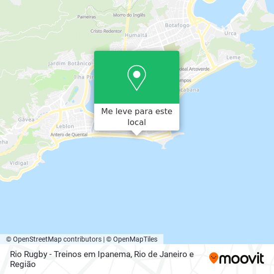 Rio Rugby - Treinos em Ipanema mapa