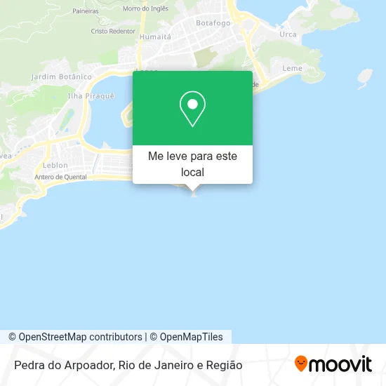 Pedra do Arpoador mapa
