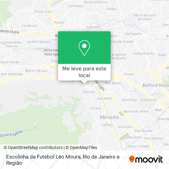 Escolinha de Futebol Léo Moura mapa