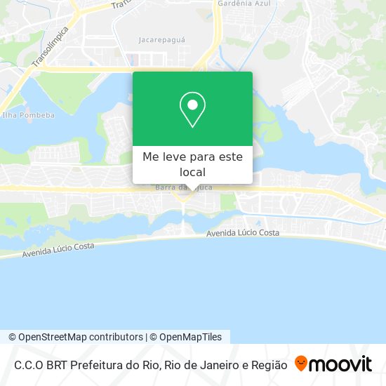 C.C.O BRT Prefeitura do Rio mapa