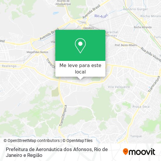 Prefeitura de Aeronáutica dos Afonsos mapa
