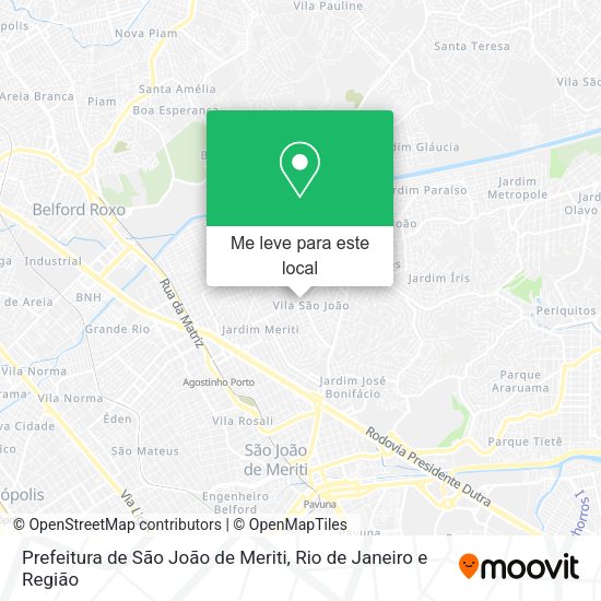 Prefeitura de São João de Meriti mapa