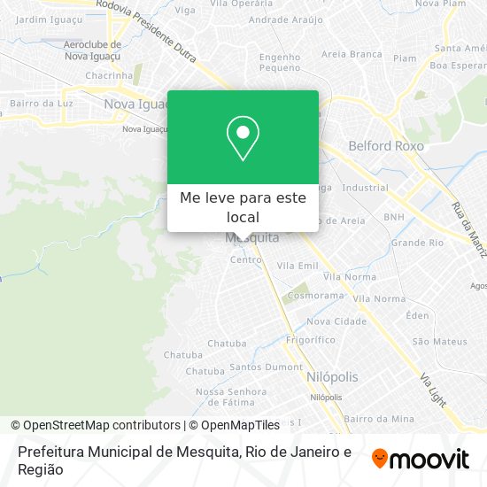 Prefeitura Municipal de Mesquita mapa