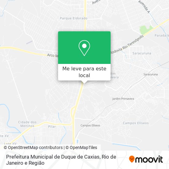 Prefeitura Municipal de Duque de Caxias mapa