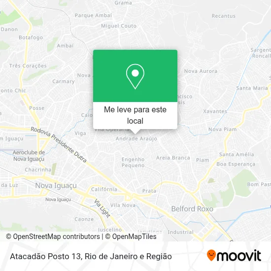 Atacadão Posto 13 mapa