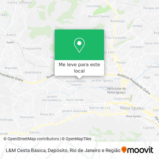 L&M Cesta Básica, Depósito mapa