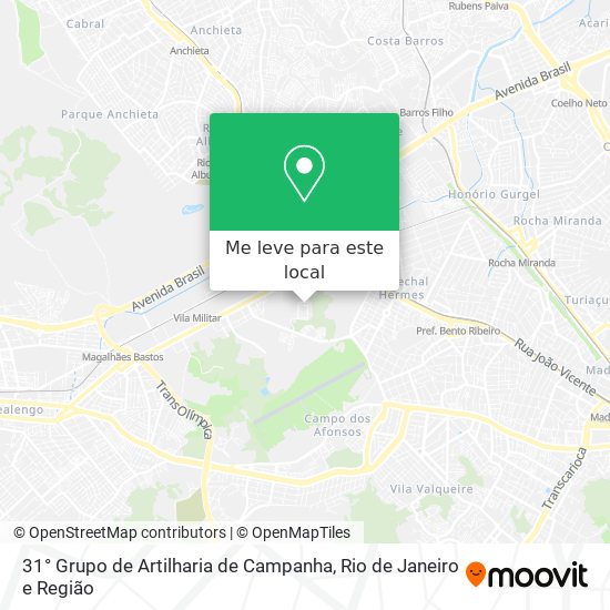 31° Grupo de Artilharia de Campanha mapa