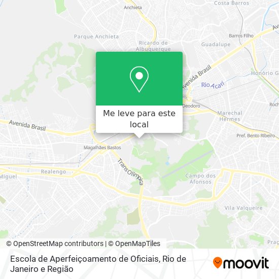 Escola de Aperfeiçoamento de Oficiais mapa