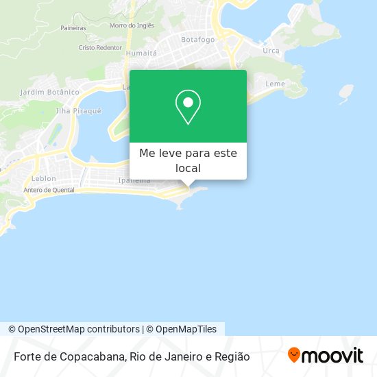 Forte de Copacabana mapa