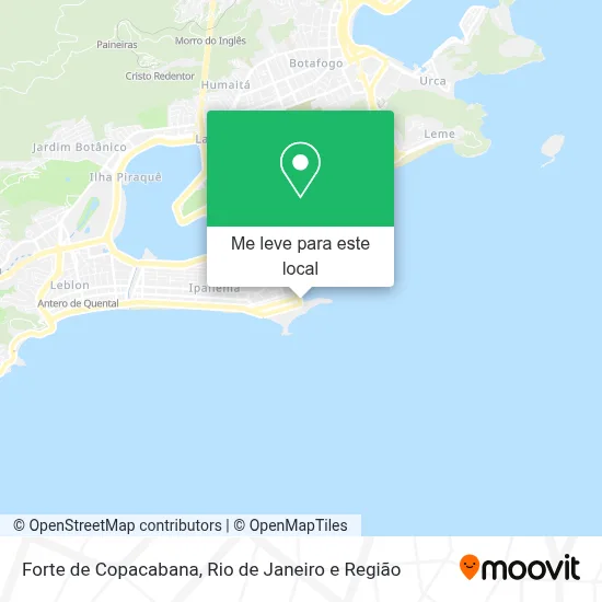 Forte de Copacabana mapa