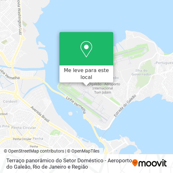 Terraço panorâmico do Setor Doméstico - Aeroporto do Galeão mapa
