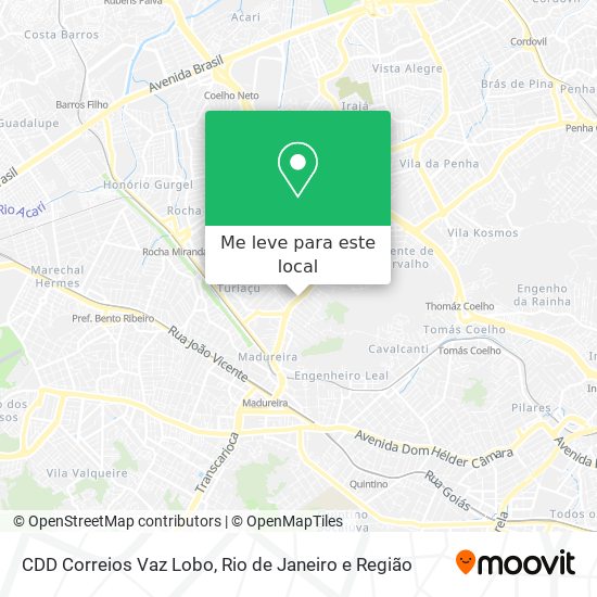 CDD Correios Vaz Lobo mapa