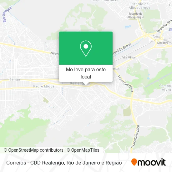 Correios - CDD Realengo mapa