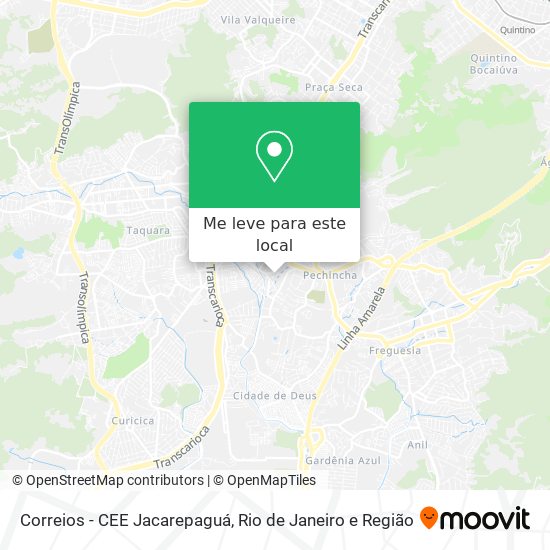 Correios - CEE Jacarepaguá mapa