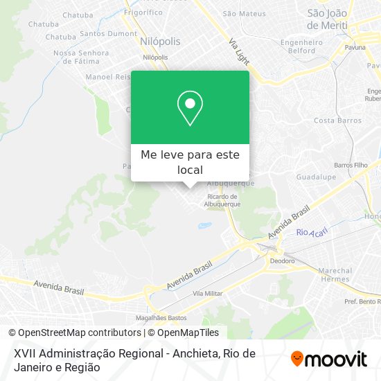 XVII Administração Regional - Anchieta mapa