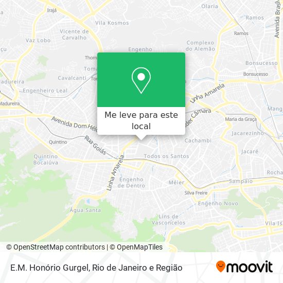 E.M. Honório Gurgel mapa