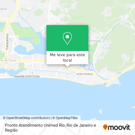 Pronto Atendimento Unimed Rio mapa