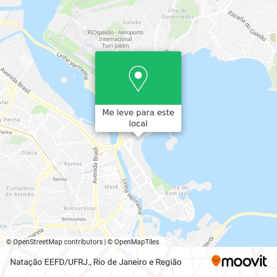 Natação EEFD/UFRJ. mapa