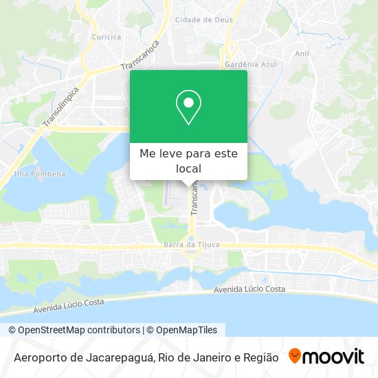 Aeroporto de Jacarepaguá mapa