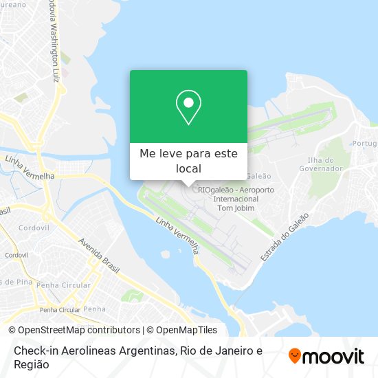 Check-in Aerolineas Argentinas mapa