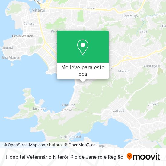 Hospital Veterinário Niterói mapa