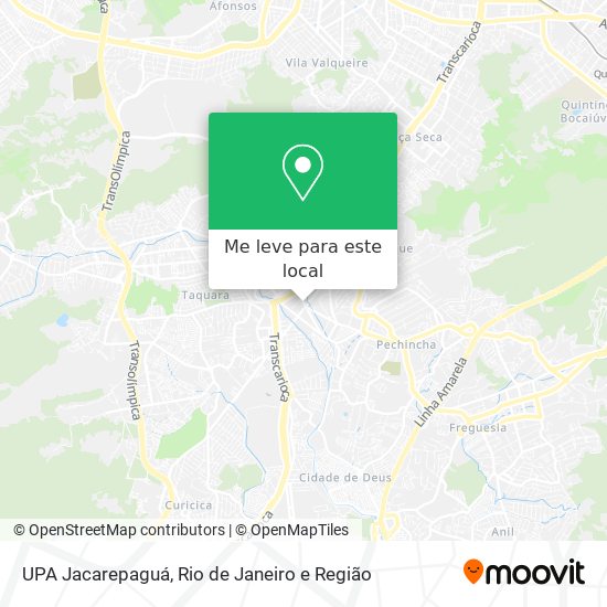 UPA Jacarepaguá mapa