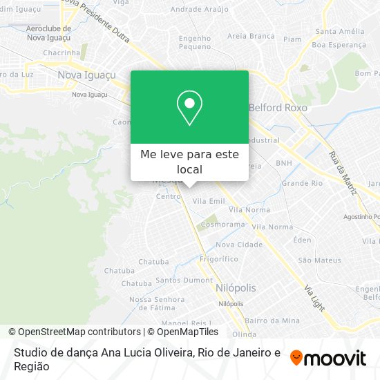 Studio de dança Ana Lucia Oliveira mapa