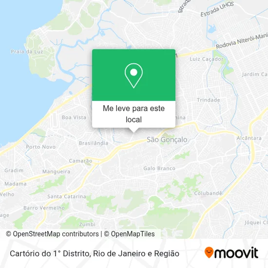 Cartório do 1° Distrito mapa