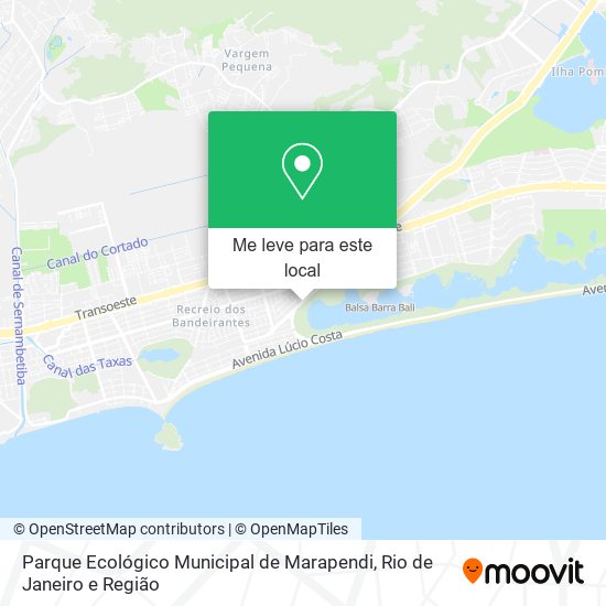 Parque Ecológico Municipal de Marapendi mapa