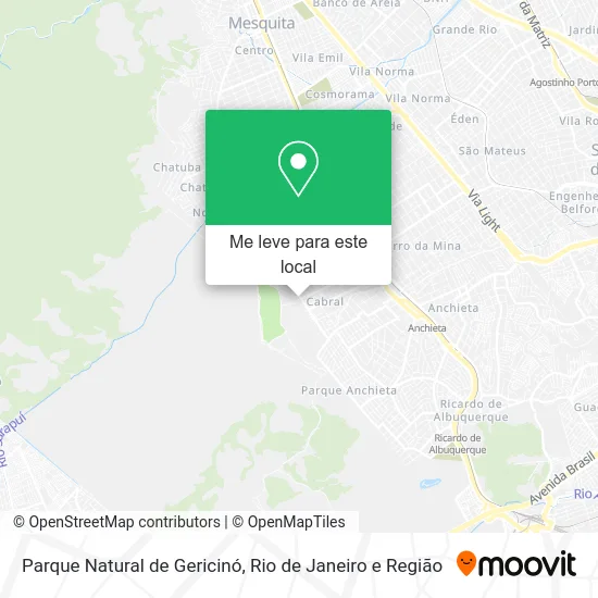 Parque Natural de Gericinó mapa