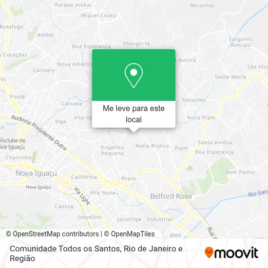 Comunidade Todos os Santos mapa