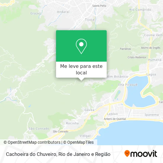 Cachoeira do Chuveiro mapa