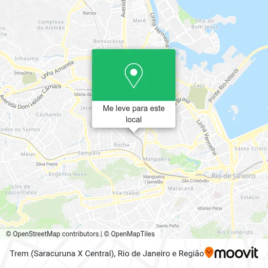 Trem (Saracuruna X Central) mapa