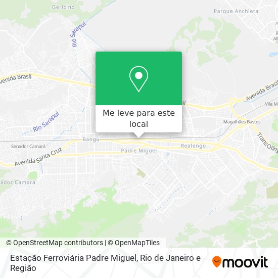 Estação Ferroviária Padre Miguel mapa