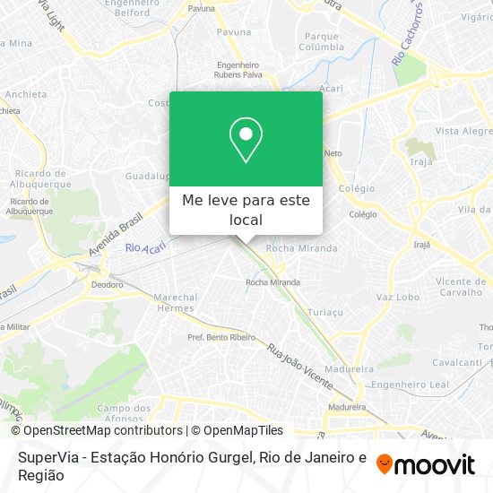 SuperVia - Estação Honório Gurgel mapa