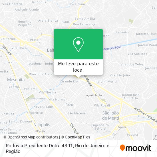 Rodovia Presidente Dutra 4301 mapa