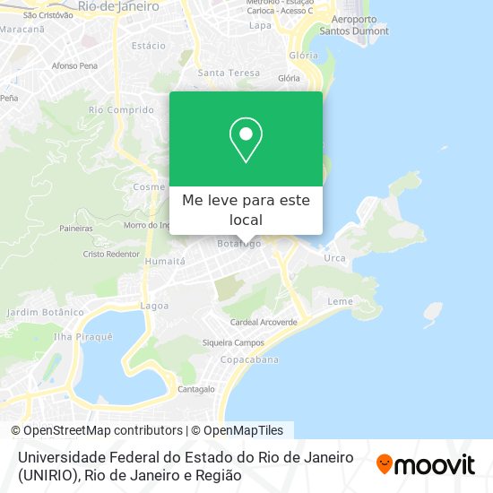 Universidade Federal do Estado do Rio de Janeiro (UNIRIO) mapa