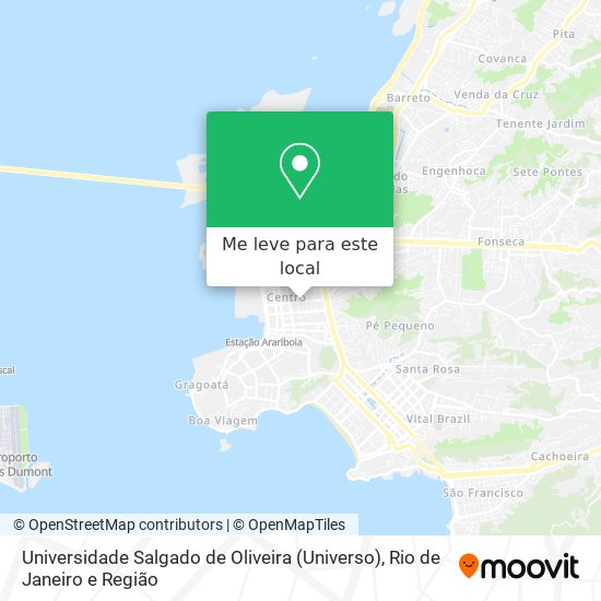 Universidade Salgado de Oliveira (Universo) mapa