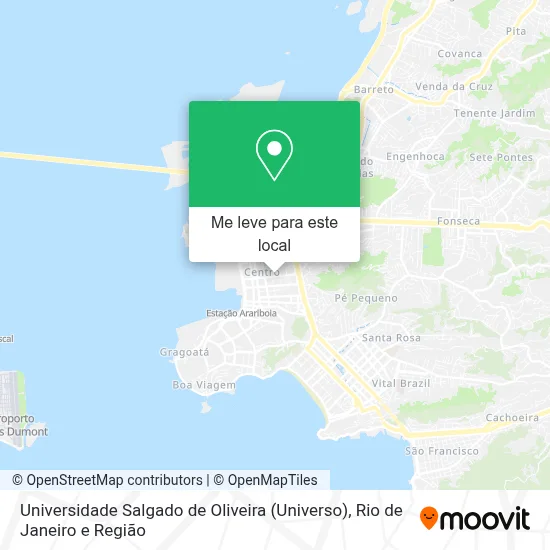 Universidade Salgado de Oliveira (Universo) mapa
