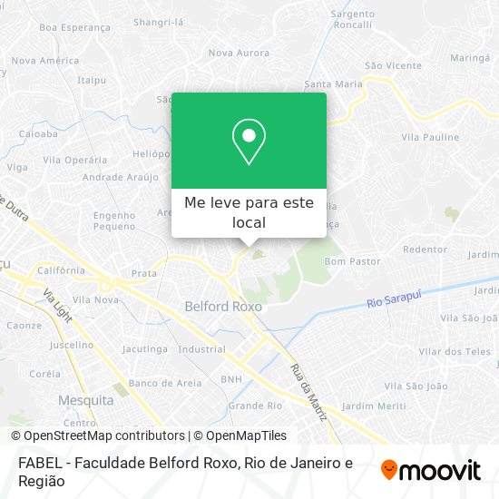 FABEL - Faculdade Belford Roxo mapa