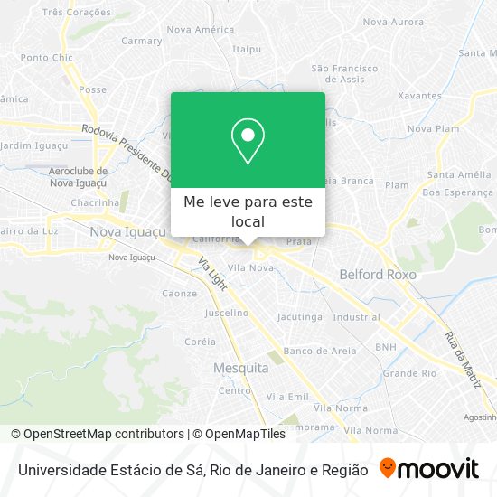 Universidade Estácio de Sá mapa