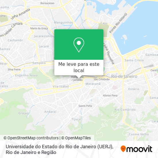 Universidade do Estado do Rio de Janeiro (UERJ) mapa