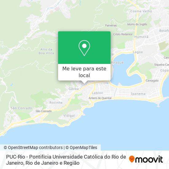 PUC-Rio - Pontifícia Universidade Católica do Rio de Janeiro mapa
