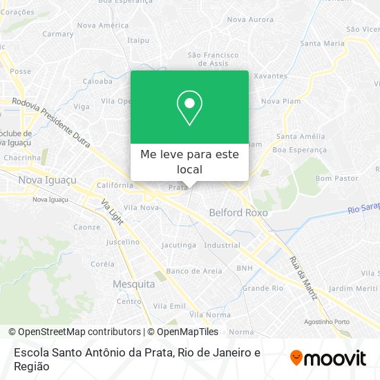 Escola Santo Antônio da Prata mapa