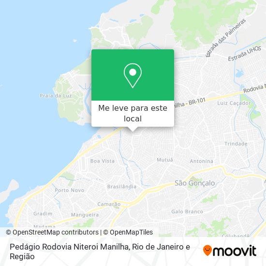 Pedágio Rodovia Niteroi Manilha mapa