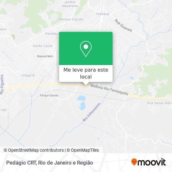 Pedágio CRT mapa
