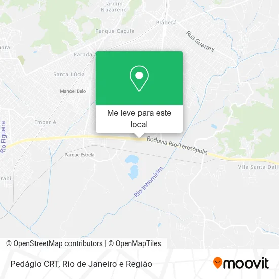 Pedágio CRT mapa