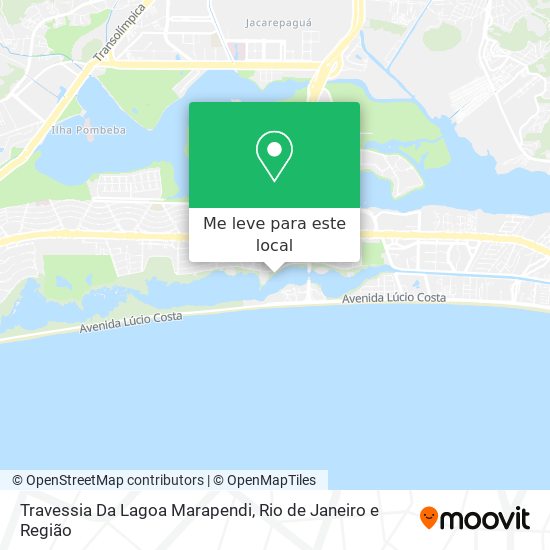 Travessia Da Lagoa Marapendi mapa