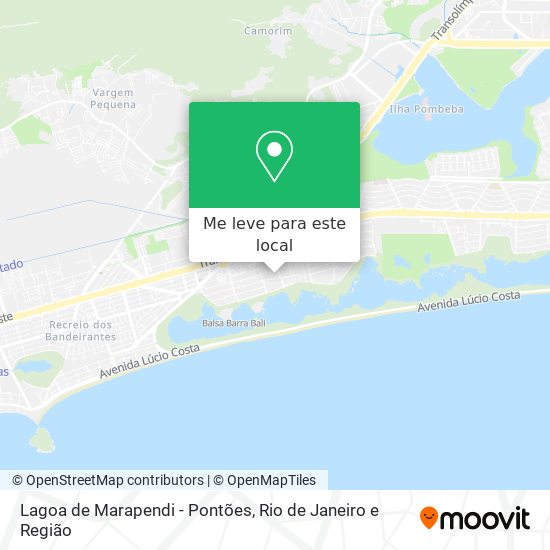 Lagoa de Marapendi - Pontões mapa